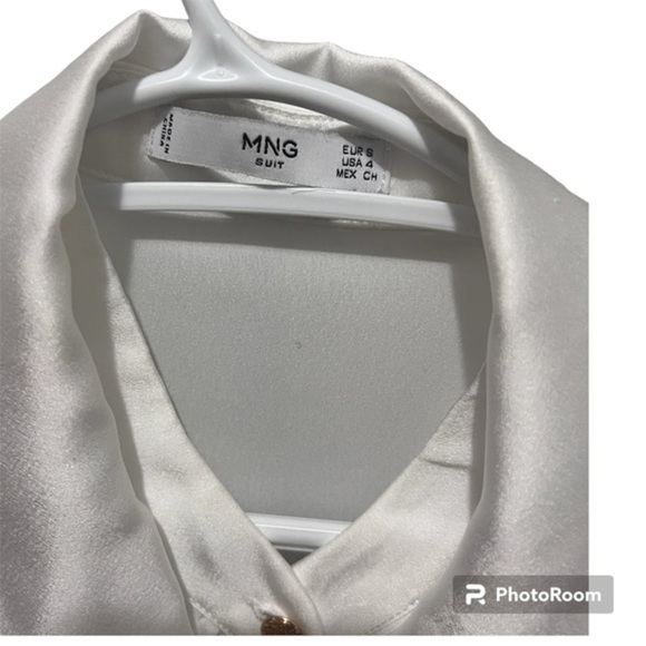 Mango Suit Blouse White S - Picture 3 of 5